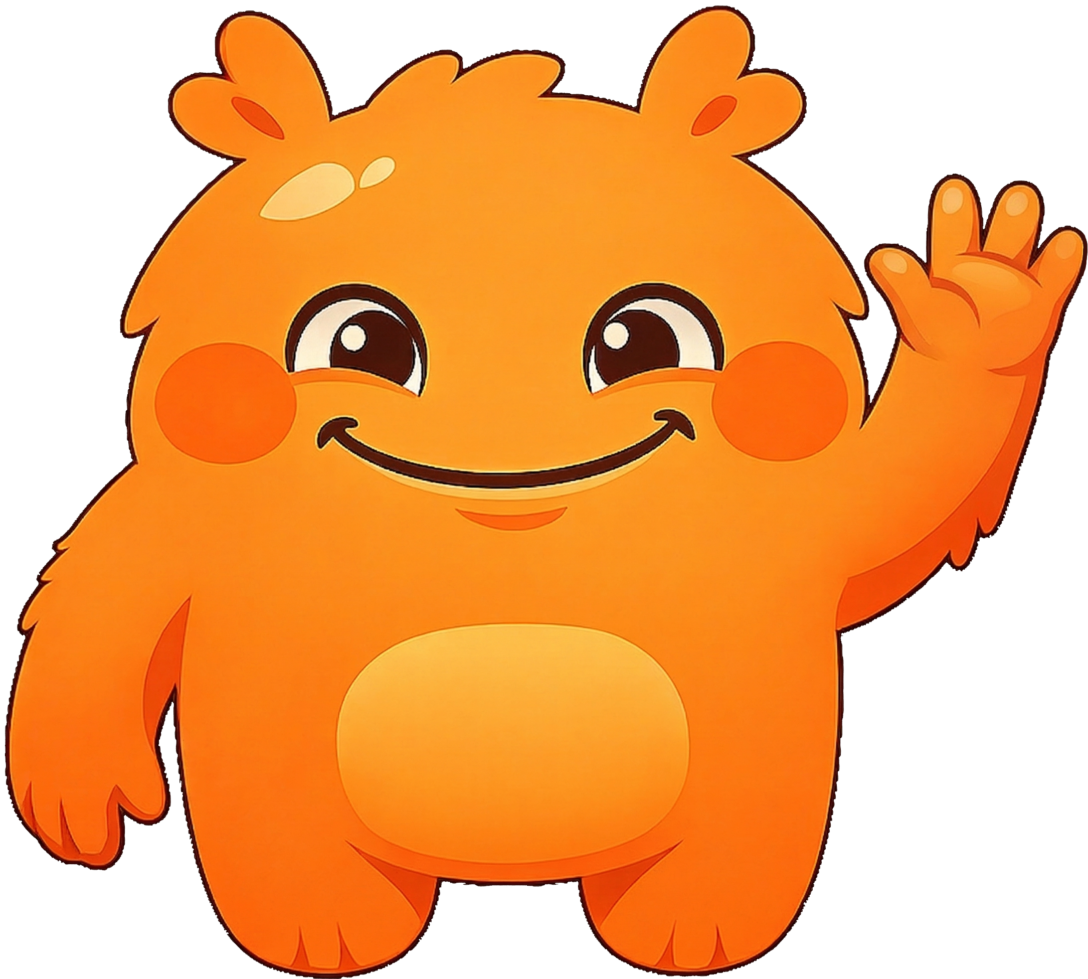 Duchenne mascot waving hello